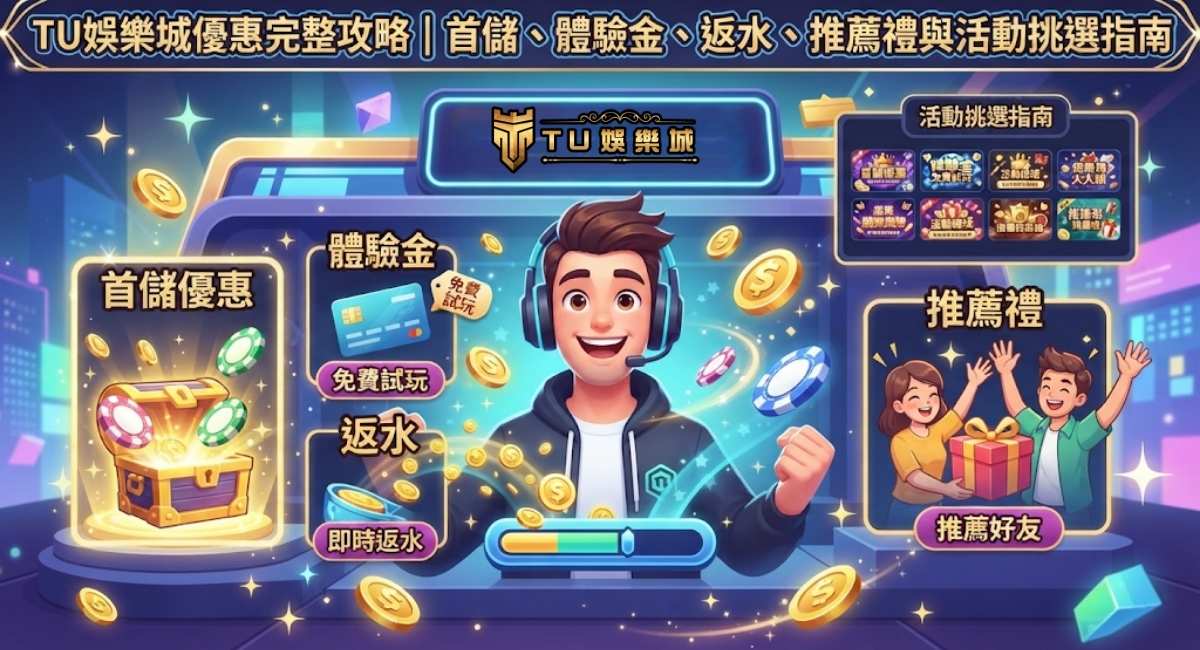 TU娛樂城優惠完整攻略｜首儲、體驗金、返水、推薦禮與活動挑選指南