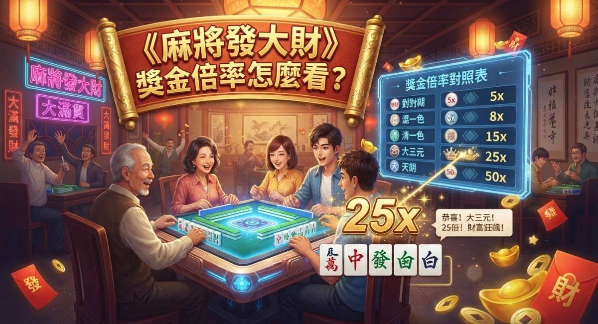 《麻將發大財》獎金倍率怎麼看？